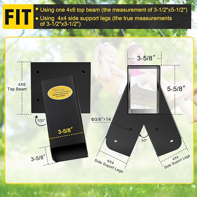 BETOOLL A-Frame 1pcs Brackets Swing Set Bracket - Image 3