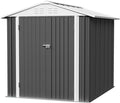 JUMMICO Metal Outdoor Storage Shed 6 x 8 FT Metal Shed by JUMMICO