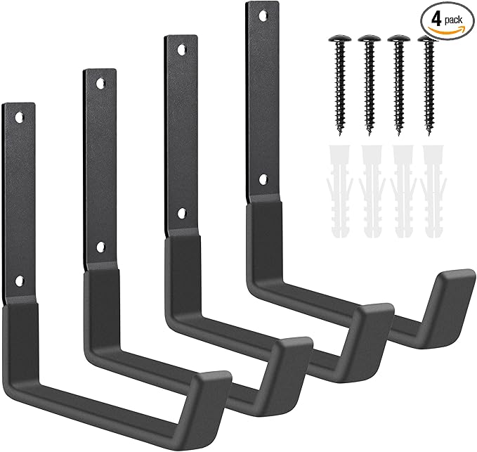 Heavy Duty Utility Hooks, Garage Storage Wall Mount Steel Hooks, Garden Tool by Heevir