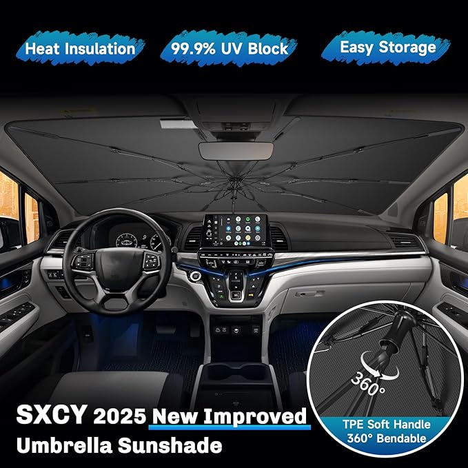 SXCY for 2018-2025 Honda Odyssey Windshield Umbrella Sunshade for 2025 Honda - Image 2