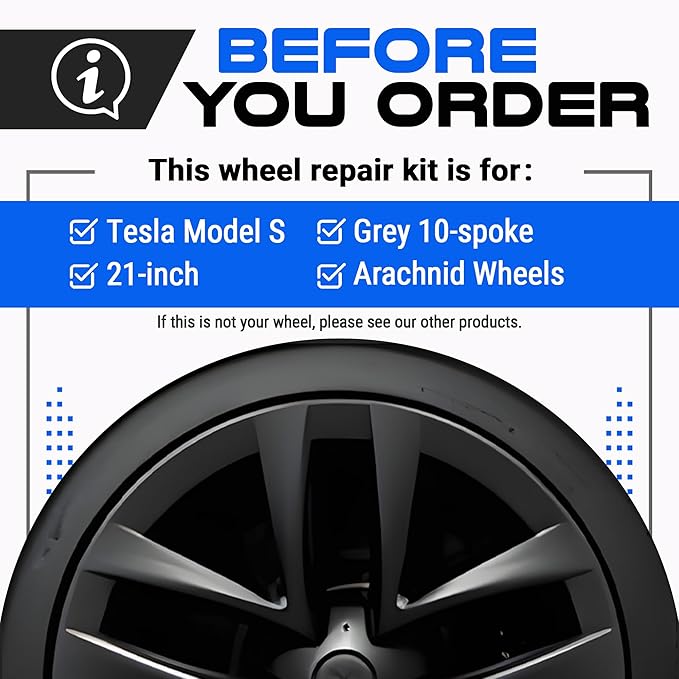 Premium Tesla Wheel Curb Rash Repair Kit - Image 2