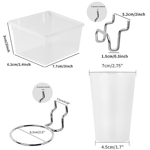 6 Sets Pegboard Bins and Cups - Image 5