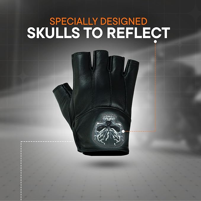 Daniel Smart Men's Motorcycle Leather Gloves - Image 4