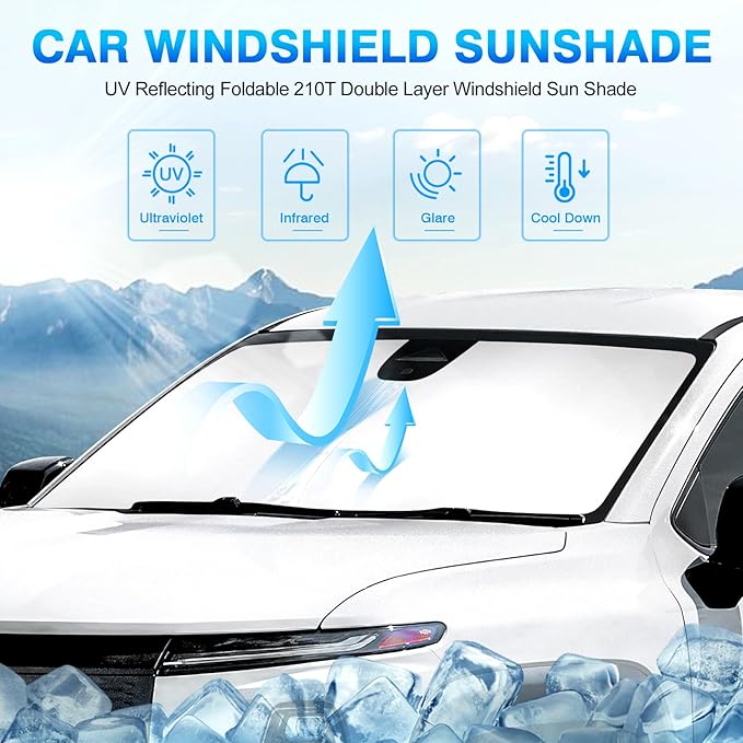 KUST Windshield Sun Shade for 2024 2025 2026 Chevrolet Silverado EV/Chevy - Image 2