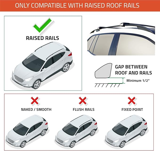 for Subaru Outback Wilderness 2021-2022-2023 Roof Rack Cross Bars Lockable Fit - Image 5
