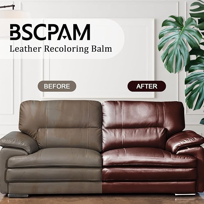 Medium Brown Leather Recoloring Balm, 12oz Leather Color Restorer - Image 2