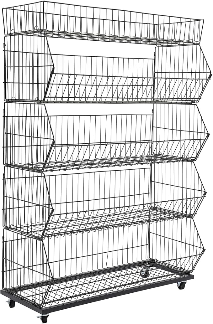 Retail Display Rack 5-Tier Market Merchandise Display Shelf Fruit Store Storage by Unknown