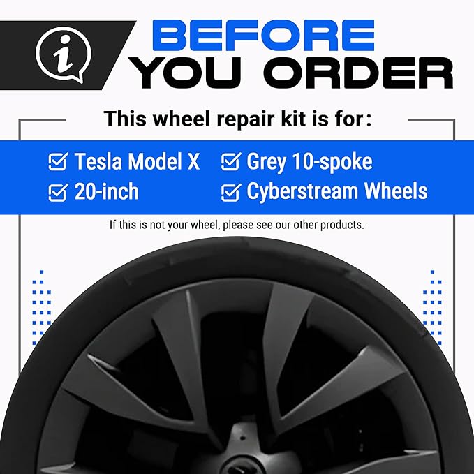 Premium Tesla Wheel Curb Rash Repair Kit - Image 2