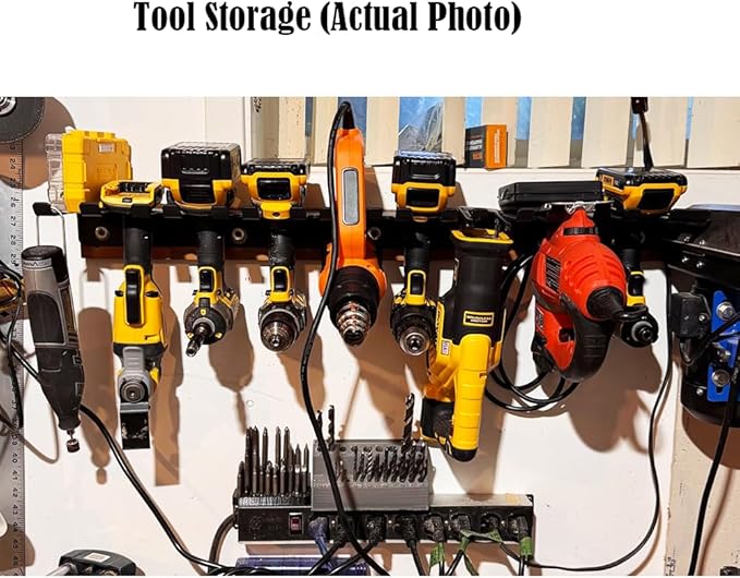 22‘’/25‘’/31‘’Black Wall-Mounted Tool Storage Rack, Suitable - Image 2