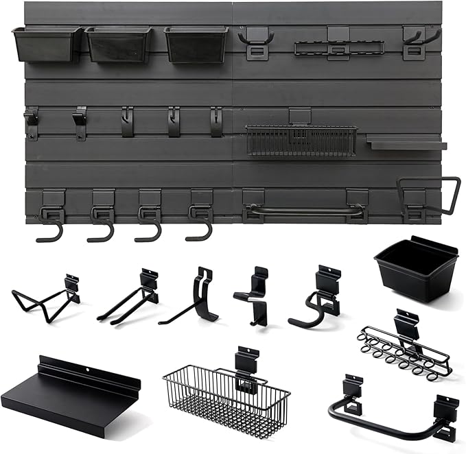 Black Tool storage wall Broom Holder Mop Hanger Wall Mount Plastic by Wensilon
