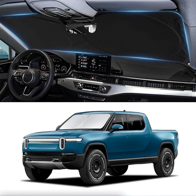 Custom Fit Rivian R1T Windshield Sunshade - Image 2
