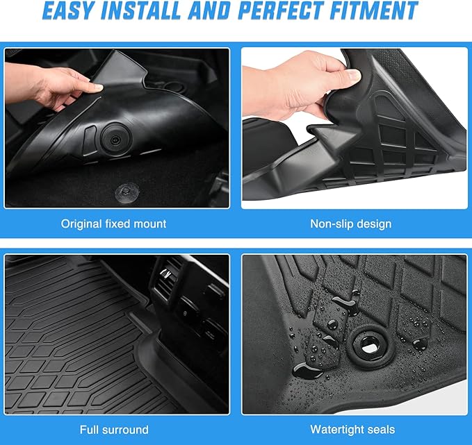 Nilight TPE Floor Mats for 2022 2023 2024 2025 Hyundai Tucson, All Weather - Image 4
