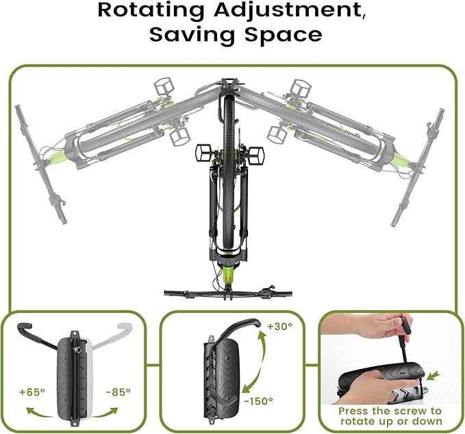 Swivel Bike Wall Mount, 150° Swivel Vertical Bike Rack Wall Hanger Holds up to - Image 2