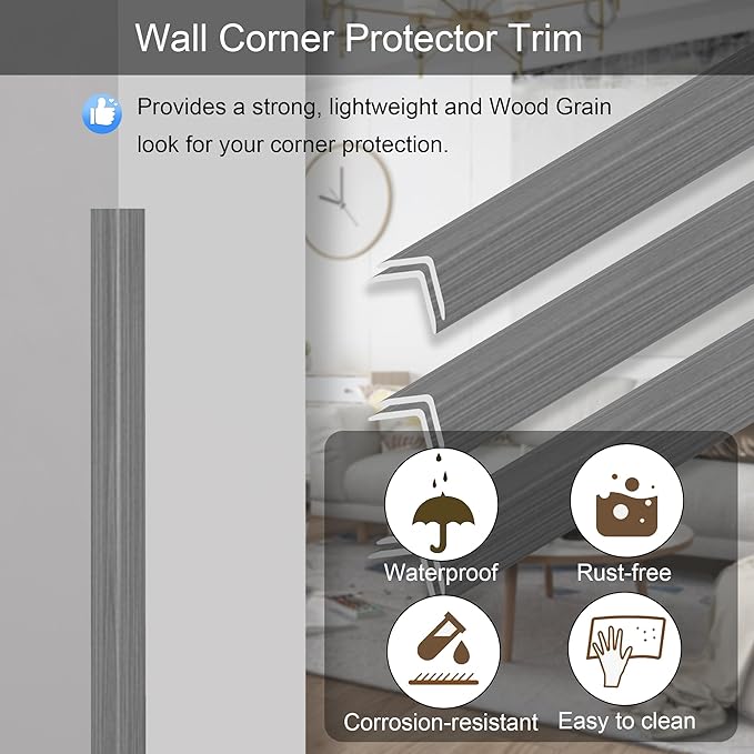 6 Pcs 49" Wall Corner Protector Trim - Image 2