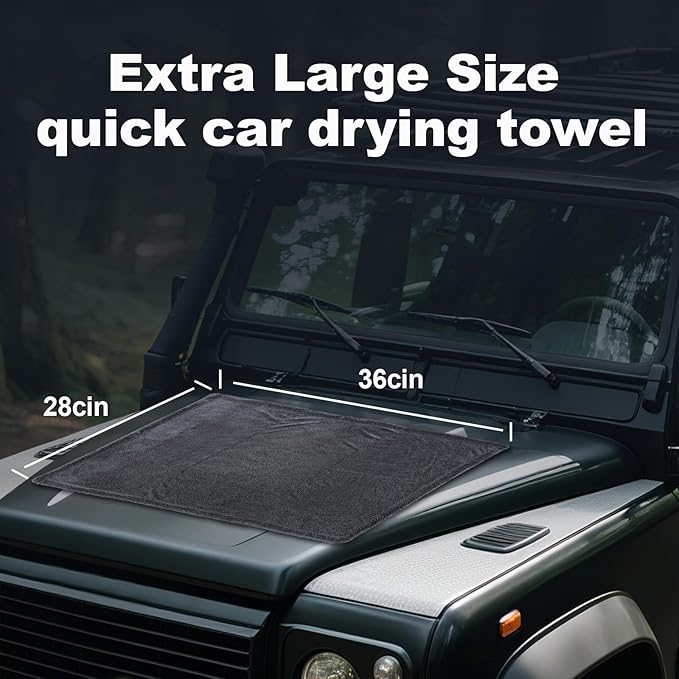 2-Pack Car Drying Towel, 1500 GSM Double Sided Microfiber Towels - Image 6