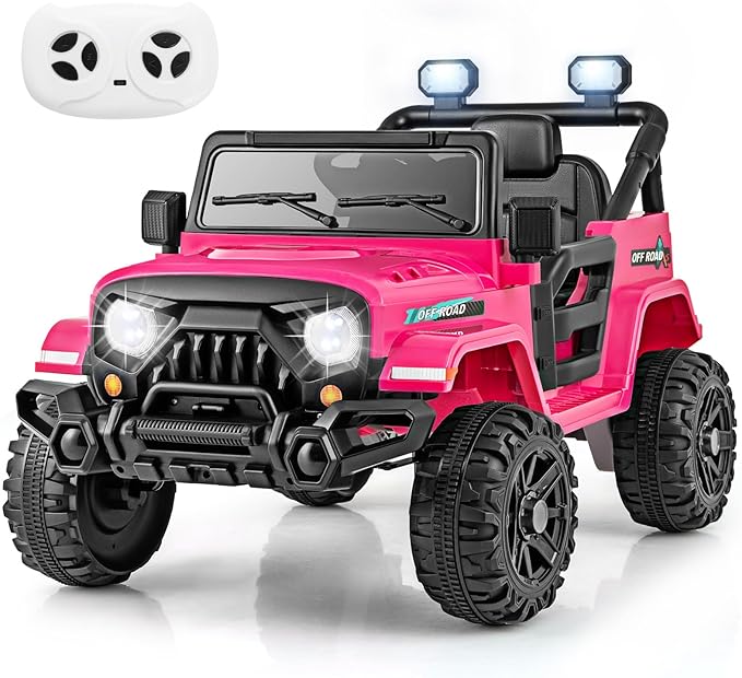 Costzon 12V Kids Ride on Truck Car, Electric Vehicle w/Remote Control, Threaded by Costzon