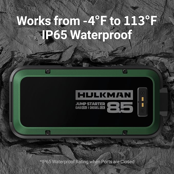 Hulkman Alpha85, Midnight Green, 2000A 74Wh Smart Jump Starter, 12V Portable - Image 6