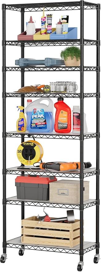 SINGAYE 8 Garage Heavy Duty Shelving Unit Kitchen Pantry Close Home Organizers by SINGAYE
