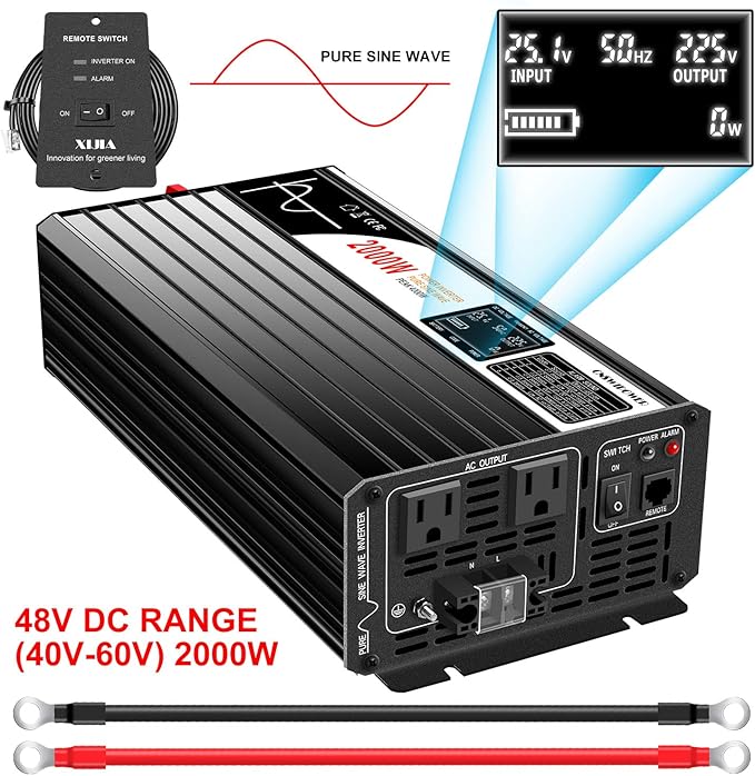 Xijia Pure sine Wave Inverter 2000W 48 Volt dc to 120 Volt ac Inverter rv - Image 2