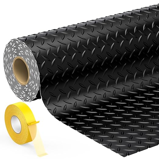 7.8 x 20 FT Garage Floor Mat, 2.8mm Thickness Diamond Plate Vinyl Garage by Geemax
