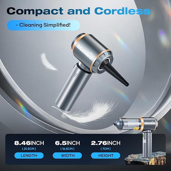 MENDED Handheld Car Vacuum Cleaner 15000PA Portable, Cordless 3 in 1 Handheld - Image 5