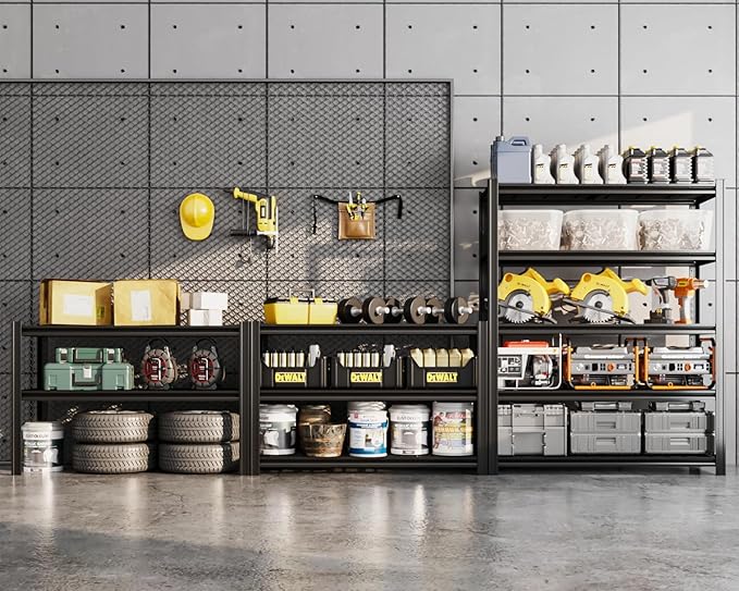 5 Tier Metal Shelving Unit, Heavy Duty Garage Shelves - Image 2