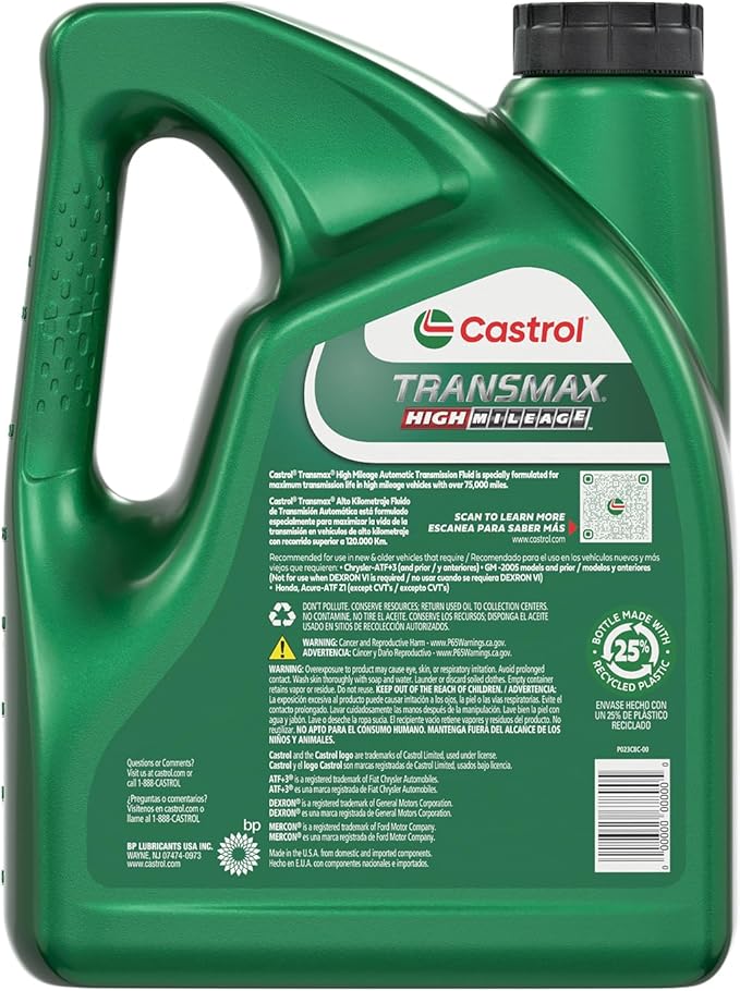 Castrol Transmax High Mileage Automatic Transmission Fluid, 1 Gallon - Image 3