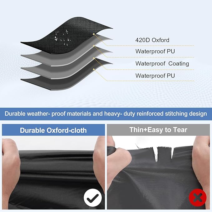 QUNSUNUS Waterproof Car Cover for Chevelle Malibu SS Sedan/Coupe 1964-1972 - Image 3