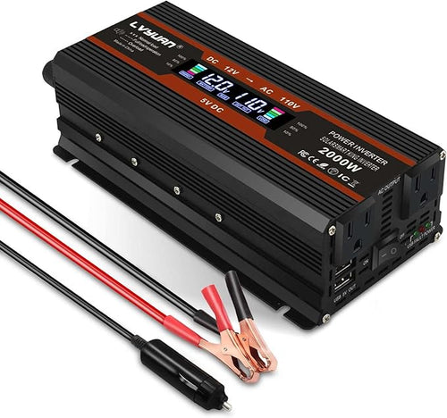 1000W/2000W Car Power Inverter 12v to 110v DC to AC Converter by LVYUAN
