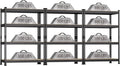 3 Packs 36" W x 16" D x 55" H Adjustable Garage Storage Shelves by BuxWellBang