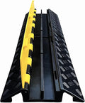Foldable 2 Channel Rubber Cable Protector, 22000Lbs Load Capacity Wire Hose by Unknown