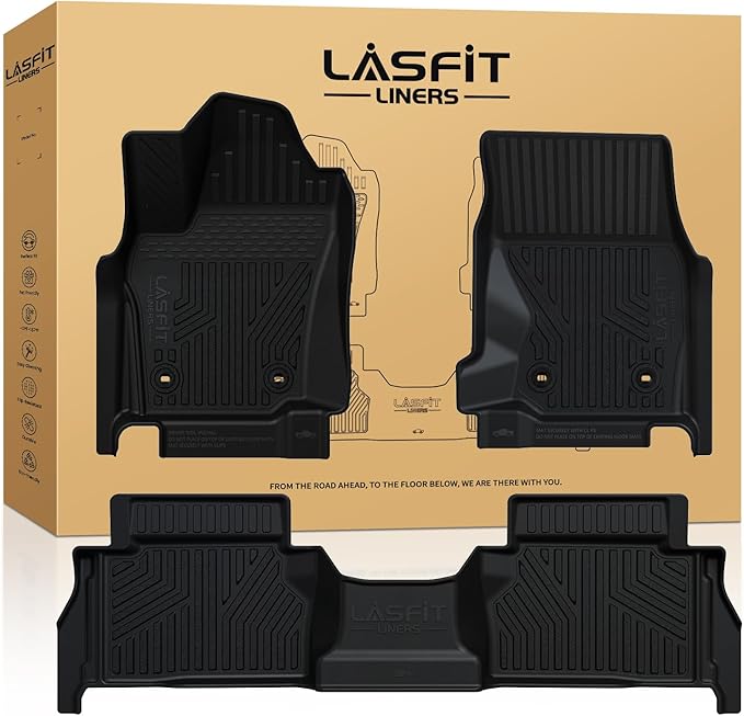 LASFIT Floor Mats for Toyota Tacoma 2024 2025 Double Cab All Weather Floor by LASFIT