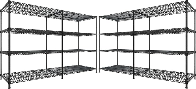 REIBII 81.5''W Storage Shelves 3680LBS Garage Shelving Heavy Duty 4 Tier Metal by REIBII