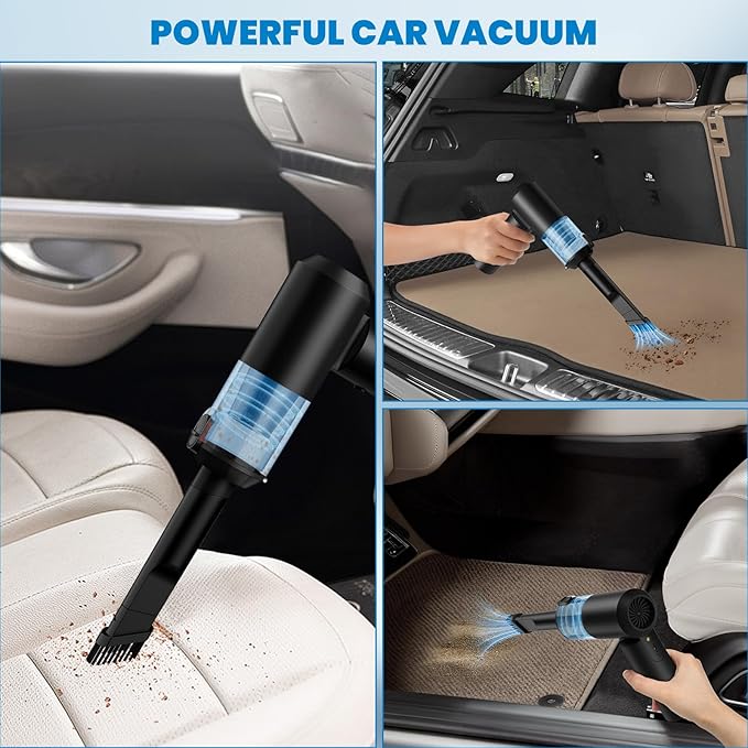 90° Foldable Car Vacuum Portable Cordless 16000PA, 4-in-1 Mini Vacuum Cleaner - Image 2