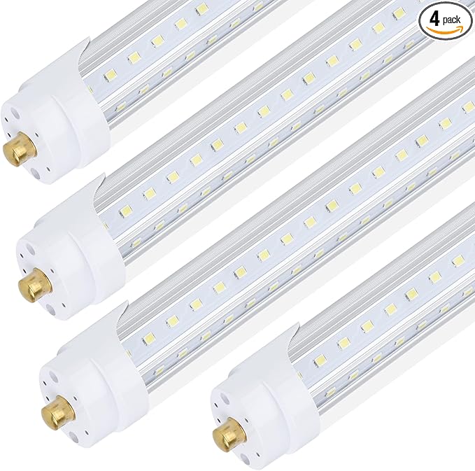 4 Pack, T8/T10/T12 8FT LED Tube Light, Single Pin FA8 Base, 100W 6000LM 6000K by DOUYIDOUBEST-LEDLIGHTING