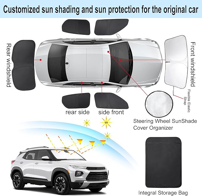 TINGLU Window Shades for Chevrolet Trailblazer 2021-2024 2025 Accessories Car - Image 3