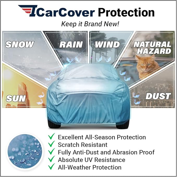 iCarCover Premium Car Cover for 1958 Chevy Del Ray Heavy Duty Waterproof All - Image 5
