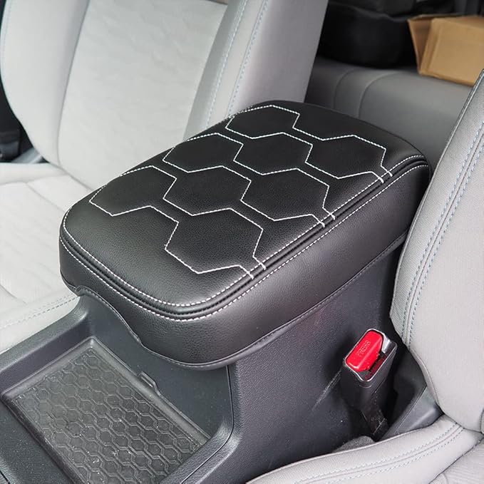 Muslogy for Frontier Center Console Pad Armrest Box Cover Vegan Leather Soft - Image 6