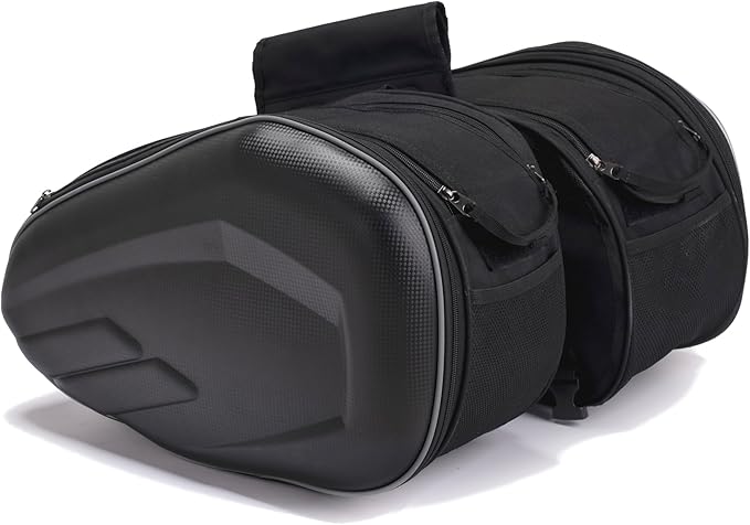 Motorcycle Saddlebags, 36L-58L Expandable Capacity, Motorcycle Panniers by Spartanist-USSmallFamilyBusiness
