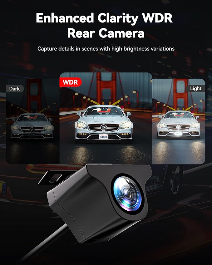 REDTIGER 4K HDR Dash Cam Front and Rear, STARVIS 2 Sensor, 5.8GHz WiFi APP - Image 6