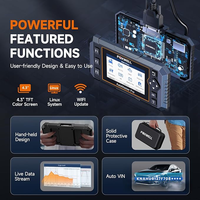 FOXWELL NT614 Elite OBD2 Scanner 4 System Code Reader Scan Engine ABS SRS - Image 5