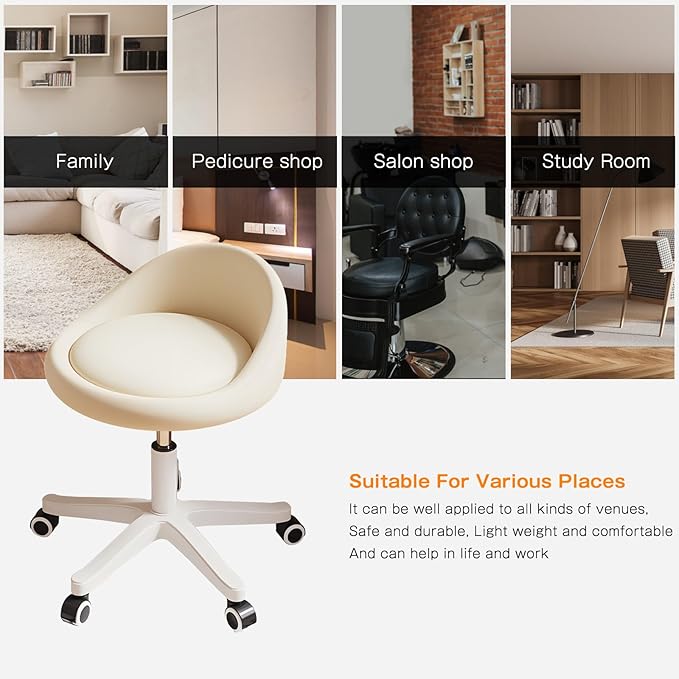Rolling Stool Set of 2 Rolling Hydraulic Salon Stool - Image 5