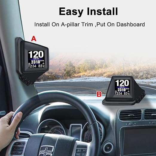 KAOLALI Head Up Display for Car Digital Speedometer Display GPS+OBD2 Dual - Image 4