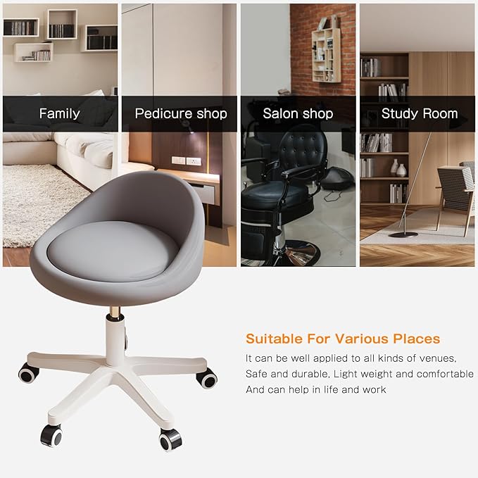 Rolling Stool Set of 6 Rolling Hydraulic Salon Stool - Image 5