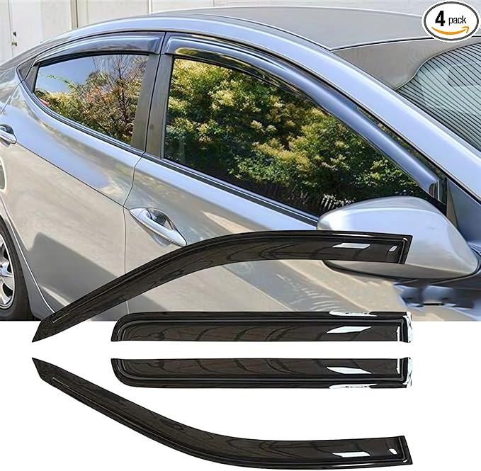 Rainproof Side Window Wind Deflectors by Puermto