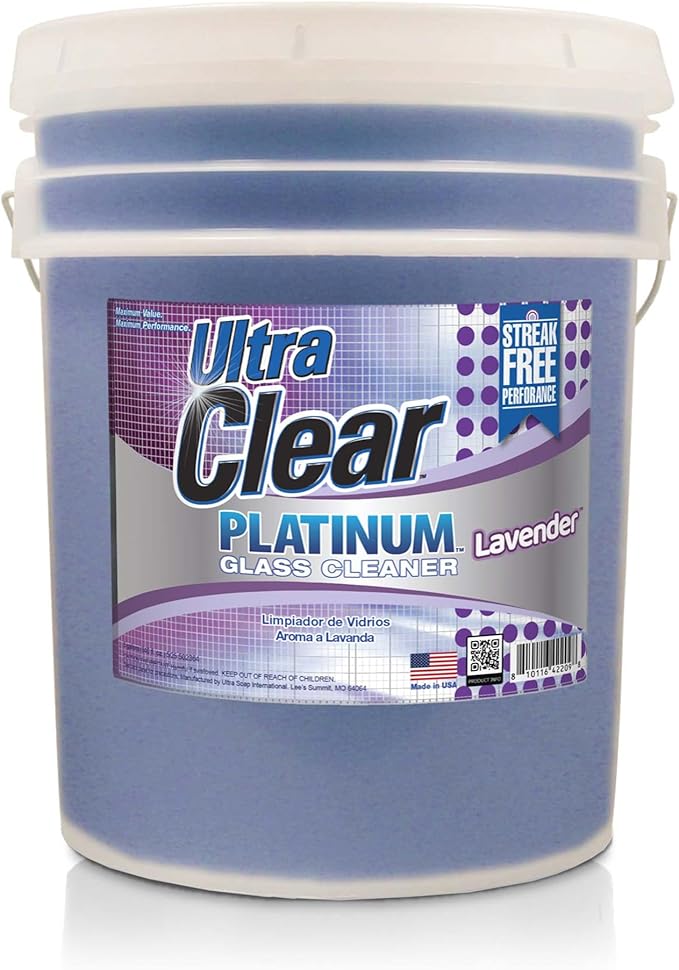 Ultra Clear Platinum Glass Cleaner, Crystal Clear Streak-Free Shine Polished by UltraFresh