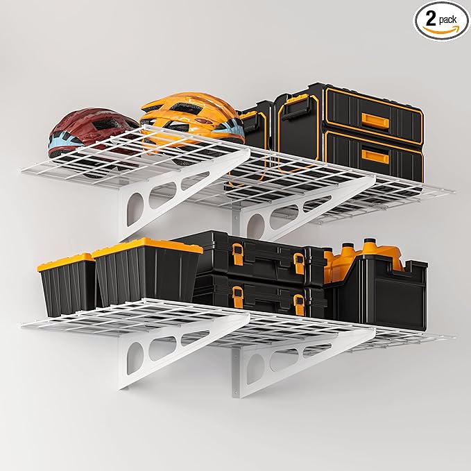 2x4 ft Garage Shelving, Pantry Storage, 400 lbs Total Load Capacity Wall by eShelf