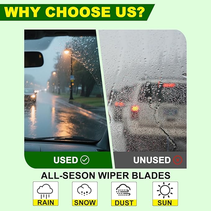 OEM Quality 26in + 24in Premium All-Season Windshield Wiper Blades - Image 4