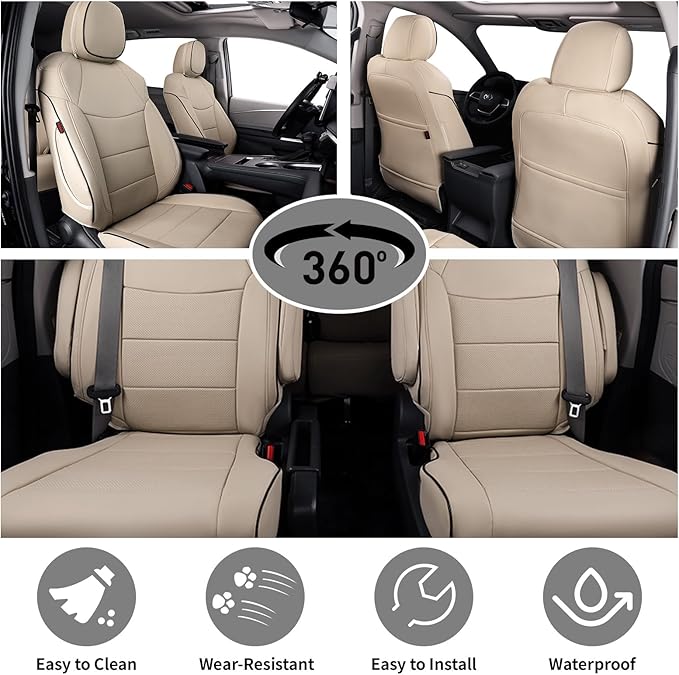 EKR Sienna Seat Covers for 2021-2025 Toyota Sienna Limited, 2nd Row Captain - Image 3