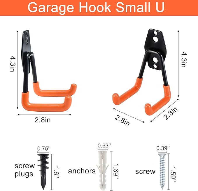 AOBEN Garage Hooks Heavy Duty, Steel Garage Storage Hooks, Utility Tool Hangers - Image 2